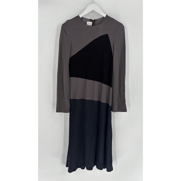 Calvin Klein Collection Bergdorf Goodman Fall 1996 Womens 6 Black Taupe 1990s